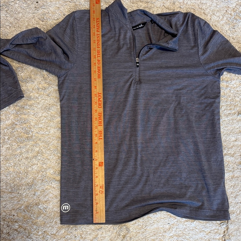 TravisMathew Men’s Gray Heather 1/4 Zip Pullover Long Sleeve Size Medium - Picture 10 of 11